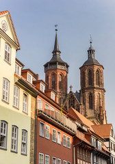 Fototapeta premium Historic houses and church towers in Gottingen