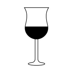 Isolated wine glass