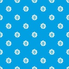 Fire explosion pattern seamless blue