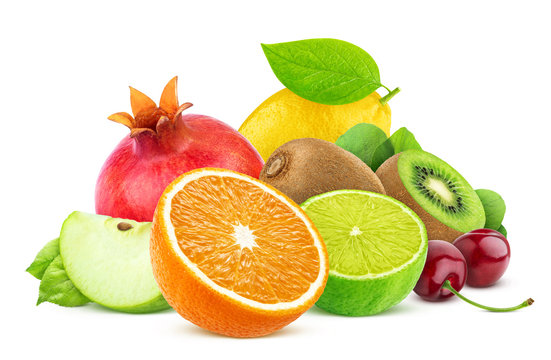 Fototapeta Fruits isolated on white background