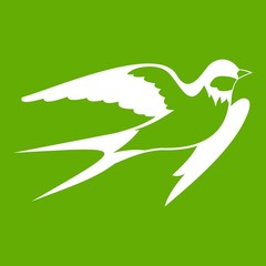 Barn swallow icon green