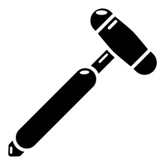 Medical mallet icon, simple style.