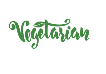 Hand lettering "Vegetarian"