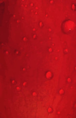 Red Abstract Background with drops and water colour effect Vector Illustration
