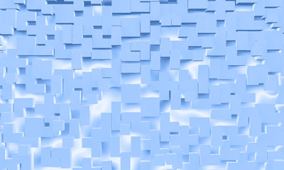 abstract background of blue cube shapes