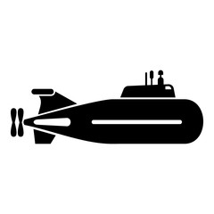 Fototapeta na wymiar Fast submarine icon, simple style.