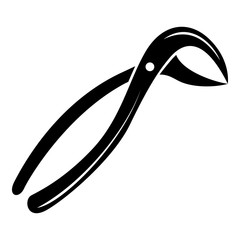 Tooth pliers medicine icon, simple black style