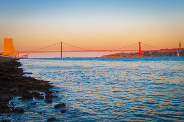 25th of April Bridge (The 25 de Abril Bridge, Ponte 25 de Abril) is a suspension bridge connecting the city of Lisbon, capital of Portugal, to the municipality of Almada
