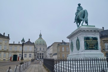 Fototapeta na wymiar 北欧 デンマーク コペンハーゲン アメリエンボー宮殿 Northern Europe Denmark Copenhagen Amalienborg palace Slot