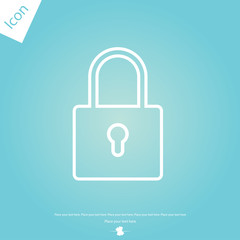 Padlock line icon