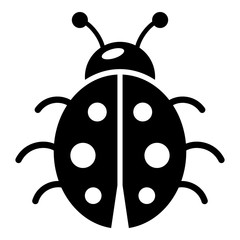 Ladybug icon, simple black style