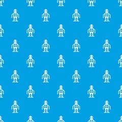 Artificial intelligence concept pattern seamless blue