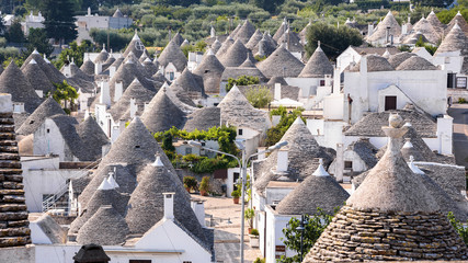 Fototapeta premium The roofs of famous Alberobello's trulli