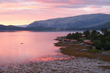 Abendrot in Norwegen