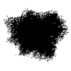 Black stain isolated on white background