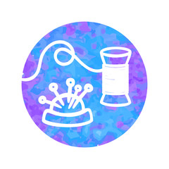 Vector hand drawn icon of thread