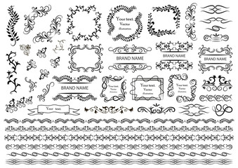 Set of vector graphic elements for design