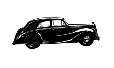 Vintage Retro Classic Car Illustration