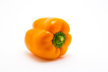 Orange pepper are isolated on a white background