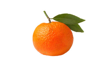 Tangerine on a white background