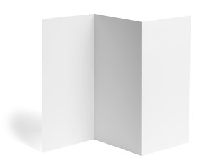 folded leaflet white blank paper template book
