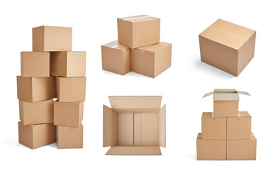 box package delivery cardboard carton stack