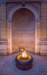     The Eternal flame memorial to the military and civilian victims of the second world war in Sarajevo, Bosnia and Herzegovina