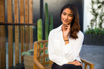 Caring female sincere empathetic social worker therapist professional portrait