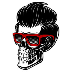 Barber skull with fashion hair