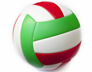 Volleyball and italian colors: green white and red
