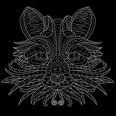 Fox anti-stress coloring book for adults