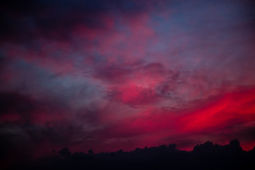 Red sky after storm