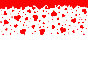 raining red hearts