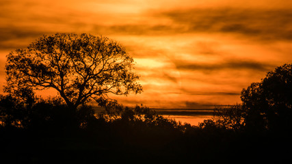 Sunrise in the nature background