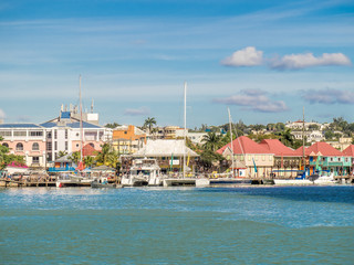 Fototapeta na wymiar Waterfront of St John's, Antigua in the Caribbean Sea