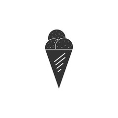 ice cream with horn icon. Amusement park element icon. Premium quality graphic design. Signs, outline symbols collection icon for websites, web design, mobile app, info graphics