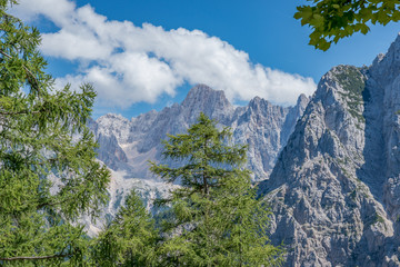 Obraz premium Kranjska Gora / Słowenia 18, 2017: Okolice przełęczy Vrsic latem