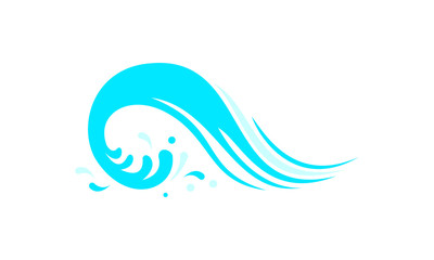 Fototapeta na wymiar Blue wave logo