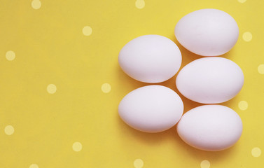 Easter eggs on a colorful background 

