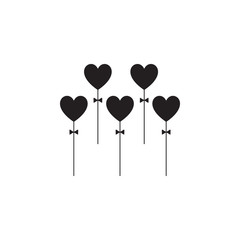 heart shaped balls icon. Valentine's Day elements. Premium quality graphic design icon. Simple love icon for websites, web design, mobile app, info graphics