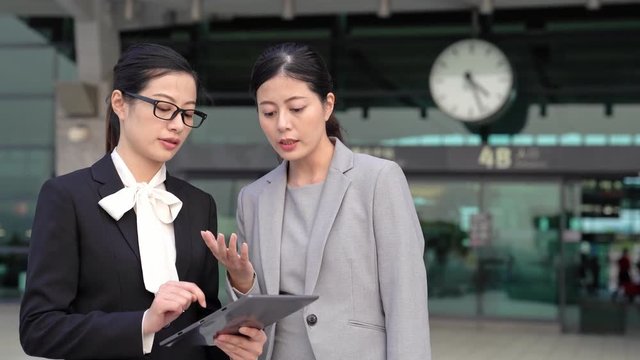 business people working on a digital tablet