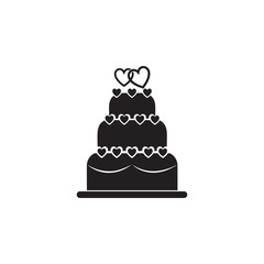 a wedding cake icon. Valentine's Day elements. Premium quality graphic design icon. Simple love icon for websites, web design, mobile app, info graphics