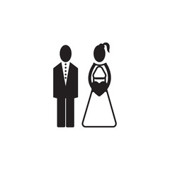 bride and groom icon. Valentine's Day elements. Premium quality graphic design icon. Simple love icon for websites, web design, mobile app, info graphics