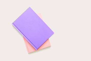 the books on the white background