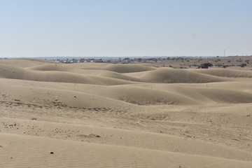 Fototapeta na wymiar sam sand dunes in thar desert jaisalmer rajasthan india