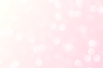 Abstract bokeh circle shiny light and soft pink background.