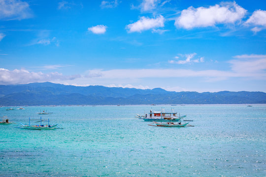 Filipino boat in Boracay, Philippines
