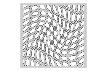 Template for cutting. Circle spiral pattern. Laser cut. Ratio 1:1. Vector illustration.