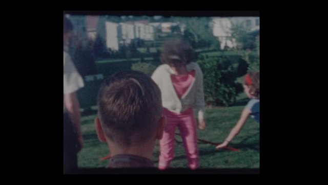 1964 Girls play with Hula Hoop