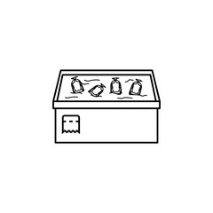 chicken counter icon. Hypermarket and goods for sale elements. Premium quality graphic design icon. Simple love icon for websites, web design, mobile app, info graphics